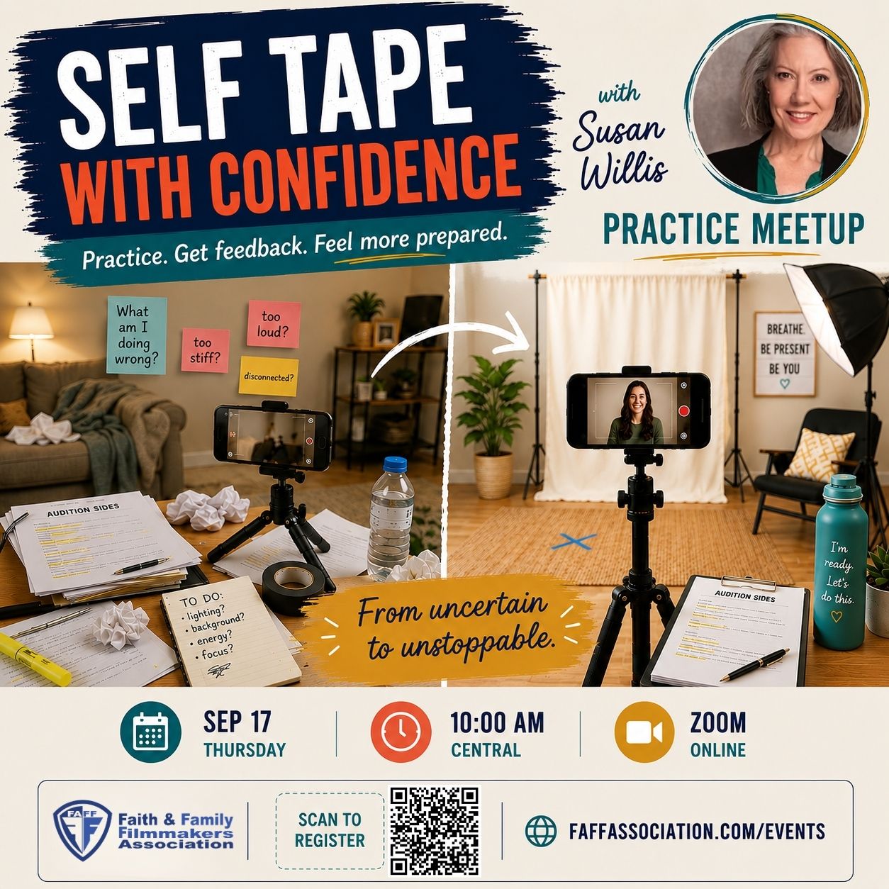 Self Tape with Confidence Event on August 17th